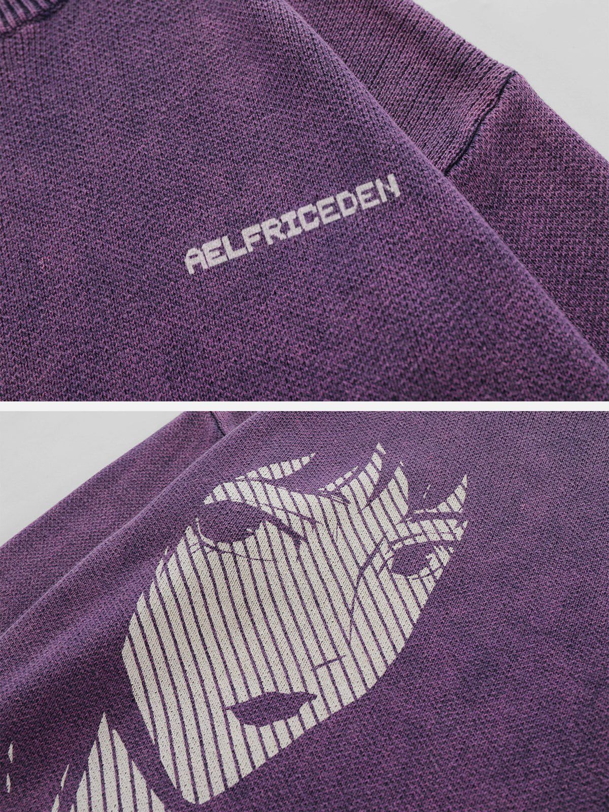 Aelfric Eden Cotton Anime Girl Print Pullover Sweater sold by Aelfric Eden product image thumbnail 7