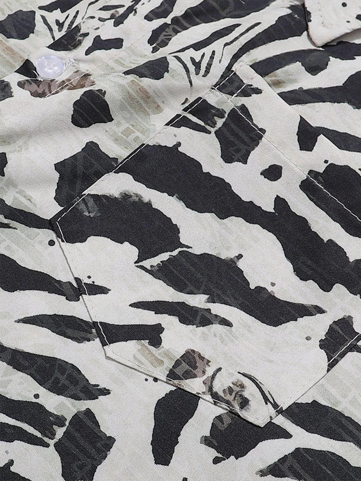 Aelfric Eden Zebra Pattern Short Sleeve Shirt sold by Aelfric Eden product image thumbnail 3