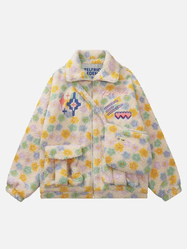 Aelfric Eden Flower Detachable Bag Sherpa Coat sold by Aelfric Eden