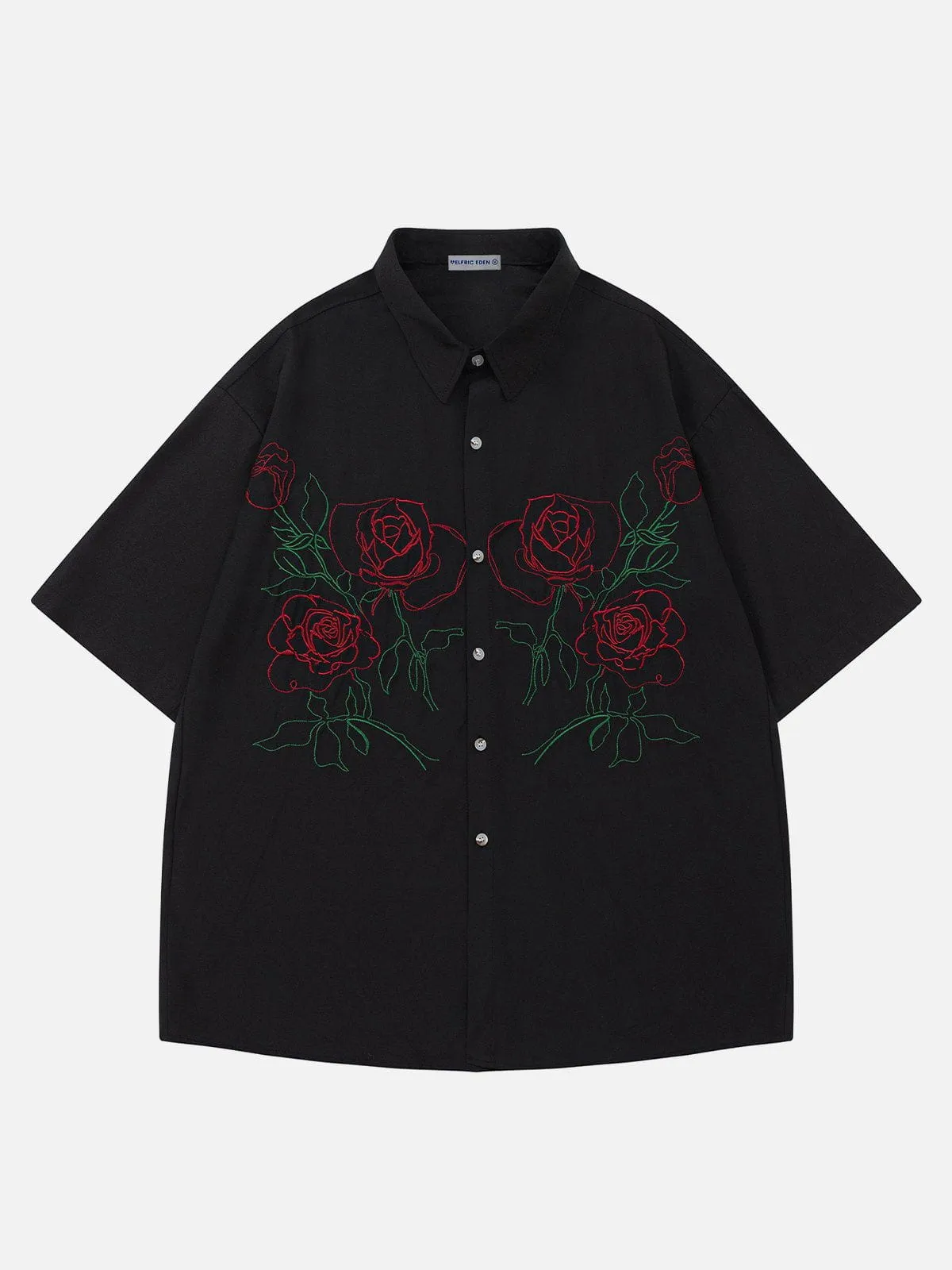 Aelfric Eden Flower Embroidery Short Sleeve Shirt sold by Aelfric Eden