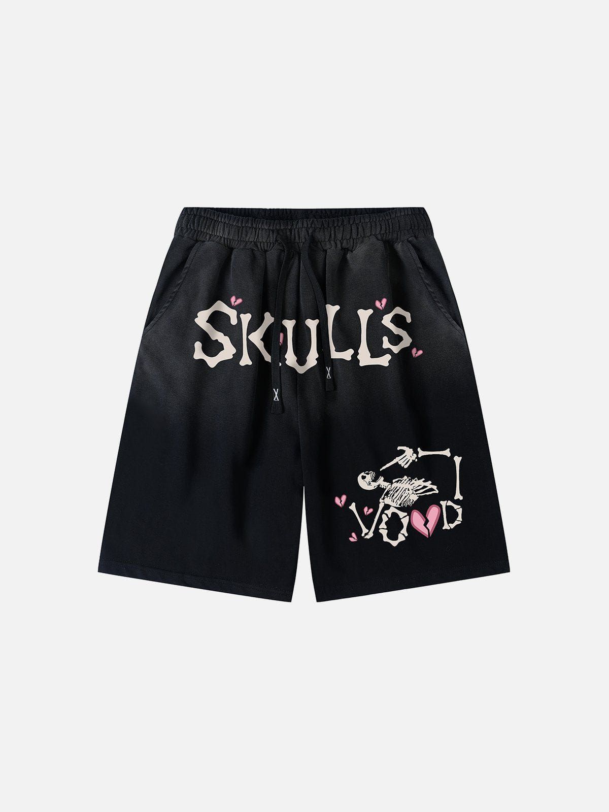 Aelfric Eden Skull Letter Print Shorts sold by Aelfric Eden