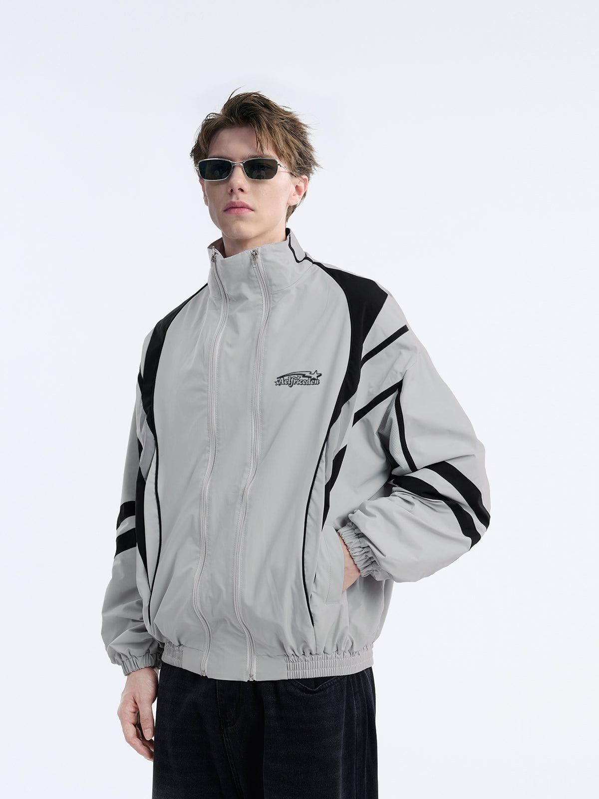 Aelfric Eden Multi Zip Up Stripe Jacket sold by Aelfric Eden product image thumbnail 2