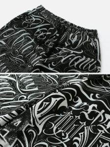 Aelfric Eden All-over Gothic Letter Print Shorts sold by Aelfric Eden