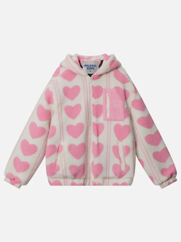 Aelfric Eden Multi Heart Sherpa Coat sold by Aelfric Eden