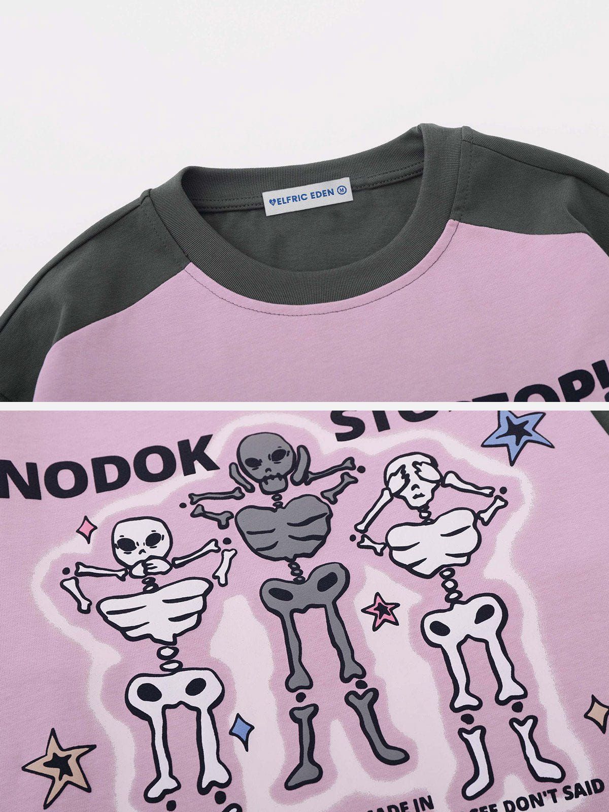 Aelfric Eden Skull Graphic Raglan Sleeve Sweatshirt sold by Aelfric Eden product image thumbnail 5