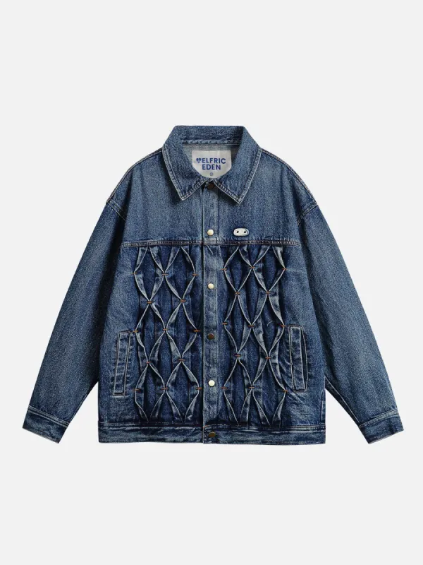 Aelfric Eden Diamond Wrinkle Denim Jacket sold by Aelfric Eden