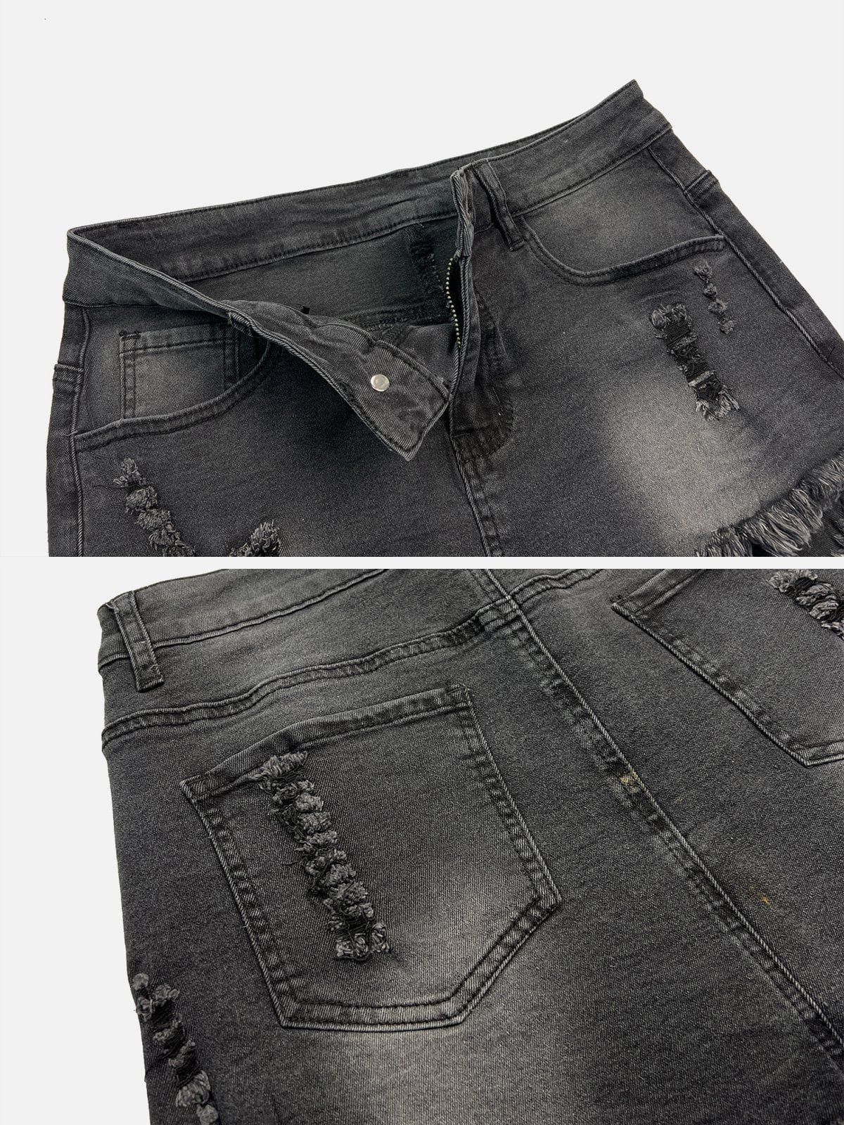 Irregular Fringe Denim Skirt sold by Aelfric Eden product image thumbnail 4