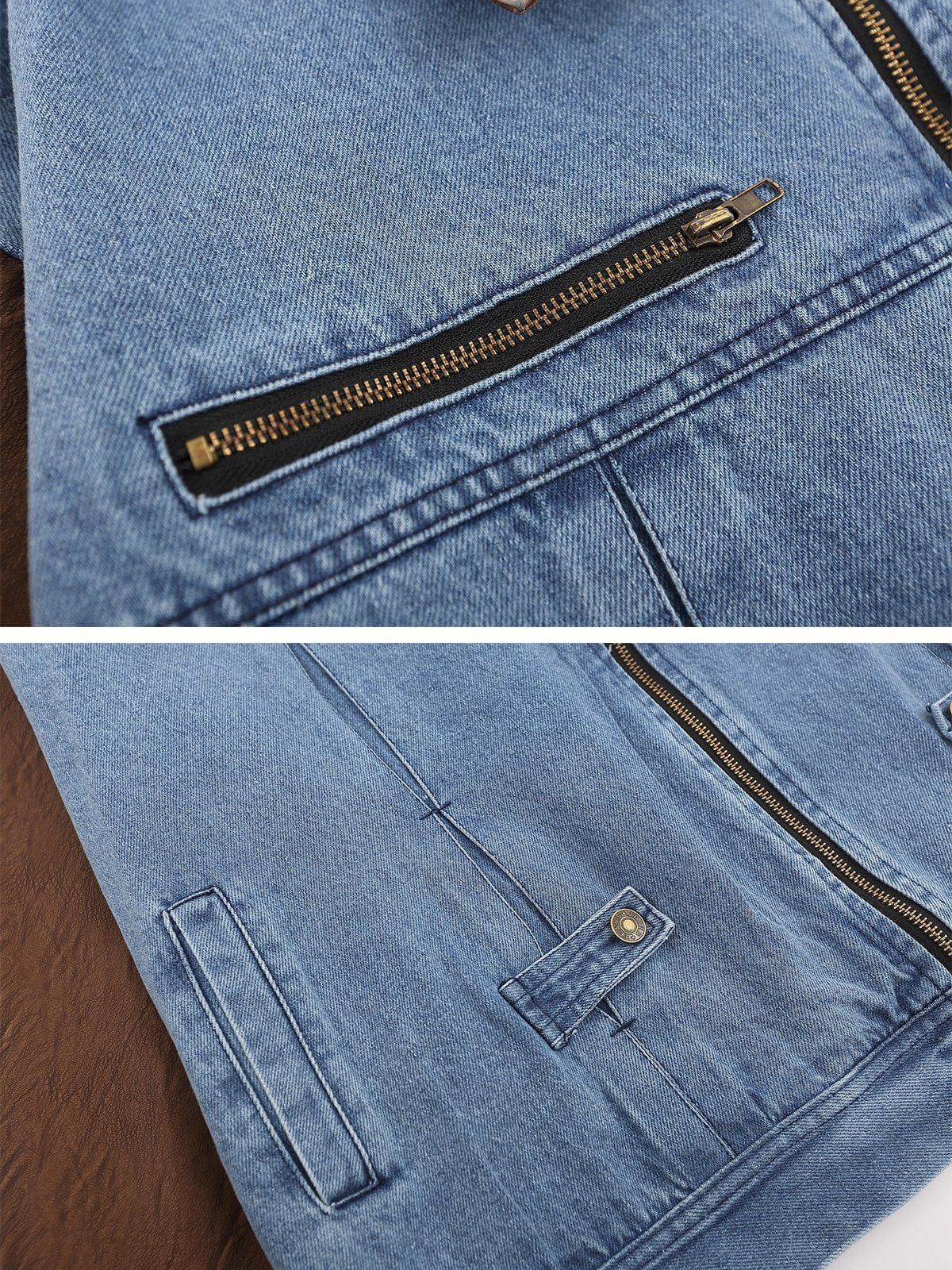 Aelfric Eden Patchwork Color Blocking Jacket sold by Aelfric Eden product image thumbnail 3