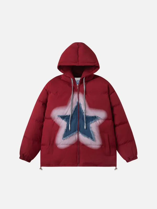 Aelfric Eden Patchwork Denim Star Coat sold by Aelfric Eden