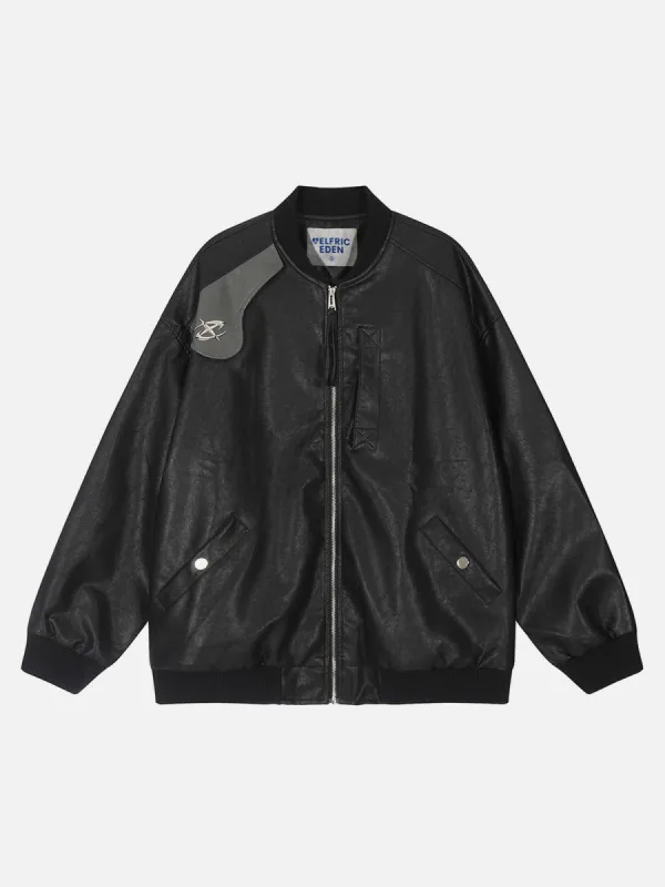 Aelfric Eden Long Zip Up Faux Leather Jacket sold by Aelfric Eden