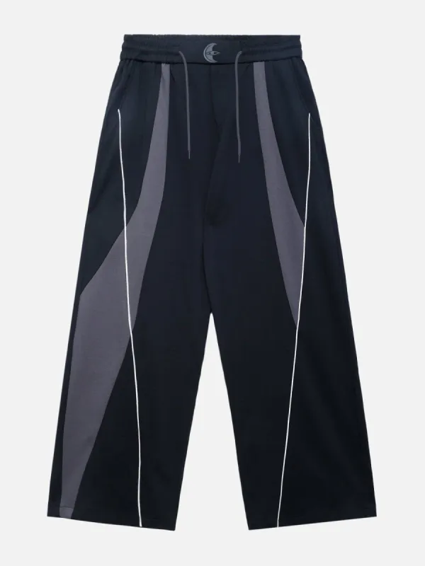 Eye Of Moon Multi-Fabric Patchwork Reflective Stripe Pants sold by Aelfric Eden