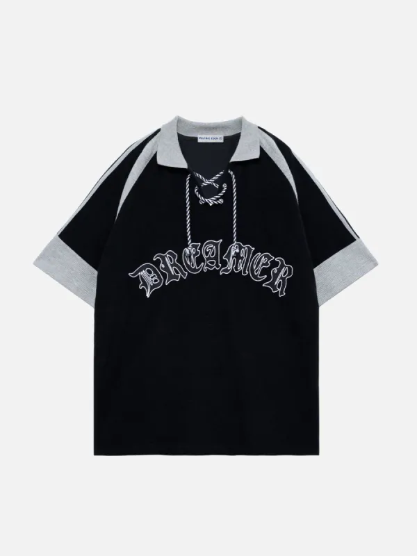 Aelfric Eden Embroidery Baseball Fold-Over Tee sold by Aelfric Eden