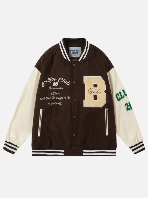 Aelfric Eden Flocking Letter Varsity Jacket sold by Aelfric Eden