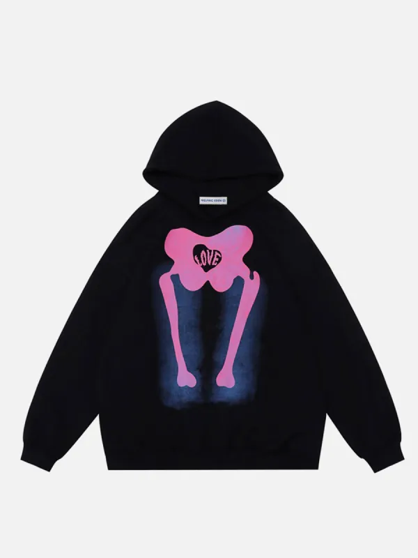 Aelfric Eden Skeleton Elements Love Print Hoodie sold by Aelfric Eden