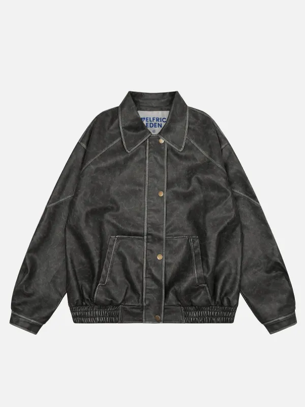 Aelfric Eden Solid Washed Leather Jacket sold by Aelfric Eden