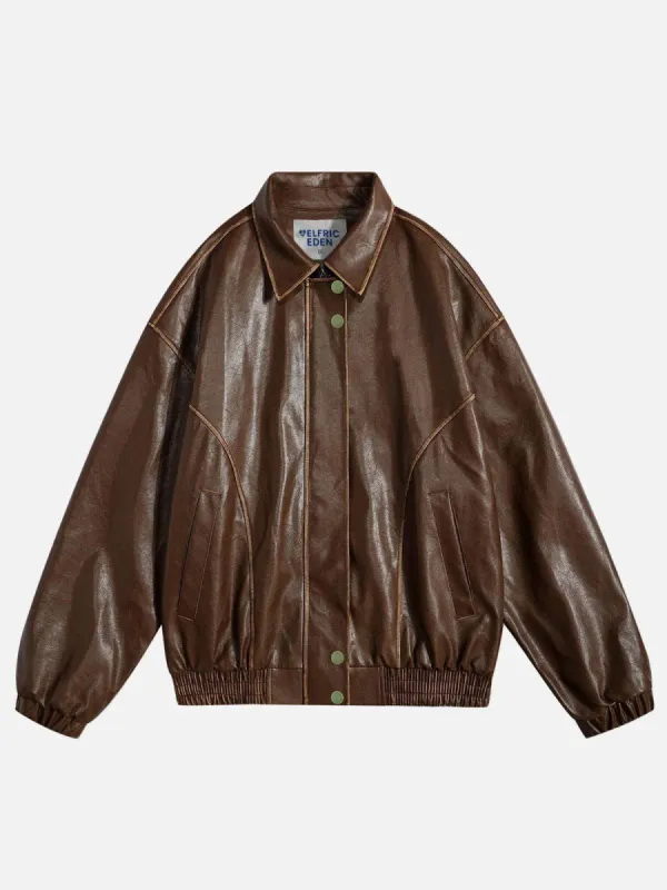 Aelfric Eden Line Patchwork Leather Jacket sold by Aelfric Eden