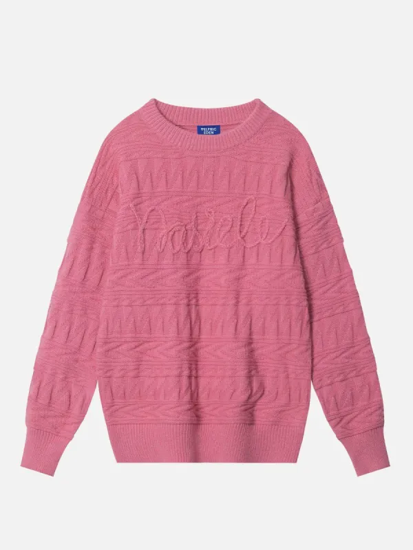 Aelfric Eden Solid Letter Embroidery Sweater sold by Aelfric Eden