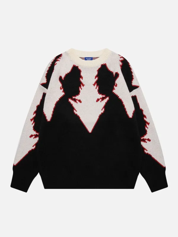 Aelfric Eden Abstraction Shadow Jacquard Sweater sold by Aelfric Eden