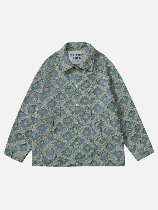 Aelfric Eden Star Fringe Denim Jacket sold by Aelfric Eden