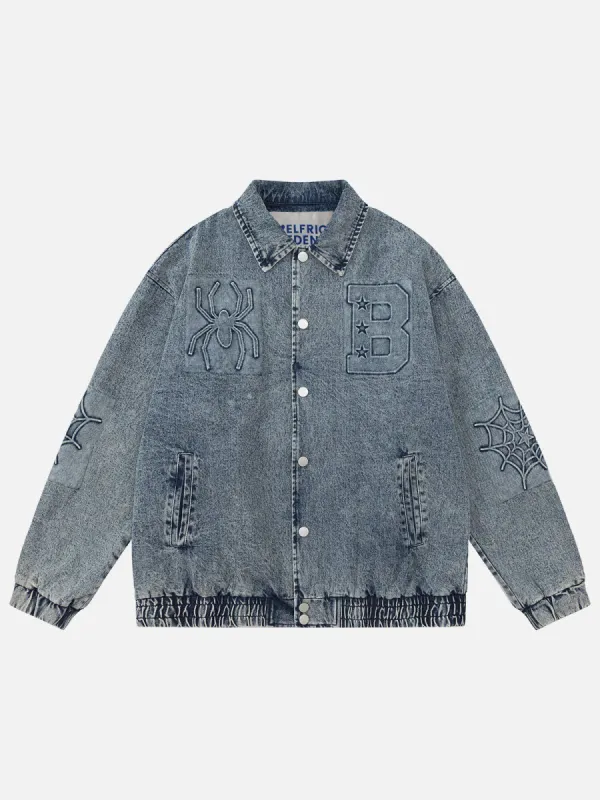 Aelfric Eden Spider Washed Denim Jacket sold by Aelfric Eden