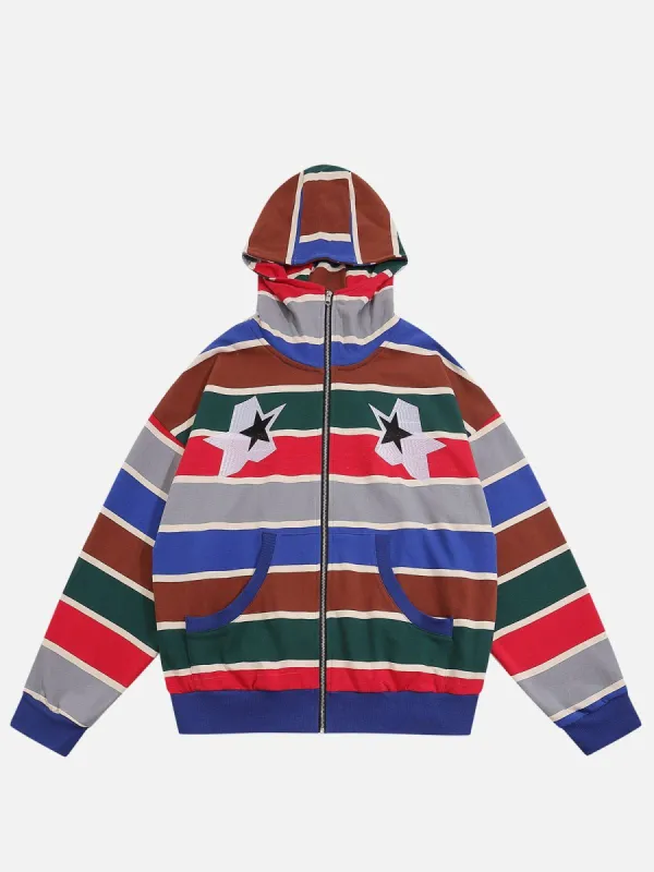 Aelfric Eden Stripes Color Blocking Hoodie sold by Aelfric Eden