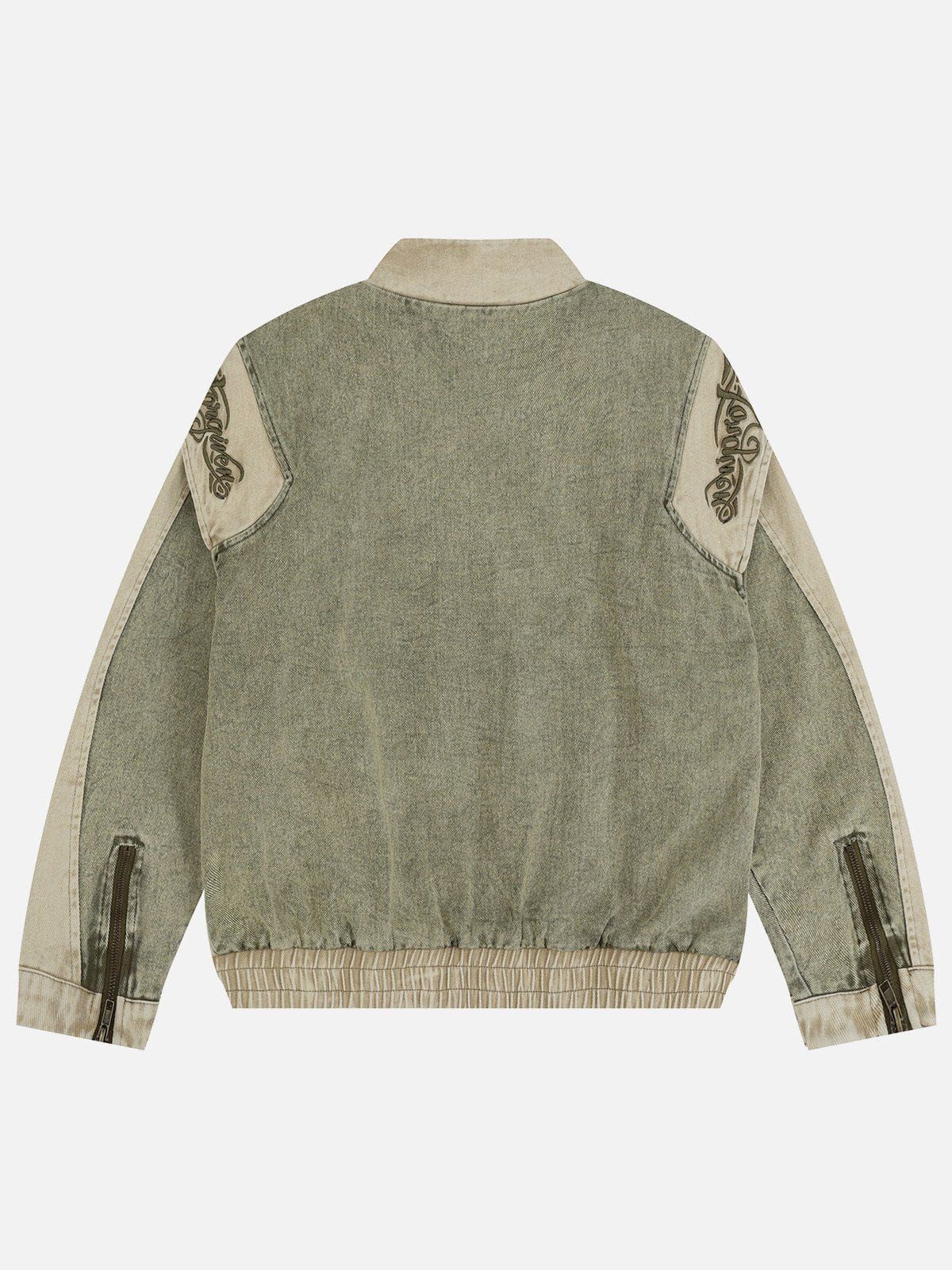 Aelfric Eden Vintage Patchwork Washed Denim Jacket sold by Aelfric Eden product image thumbnail 4