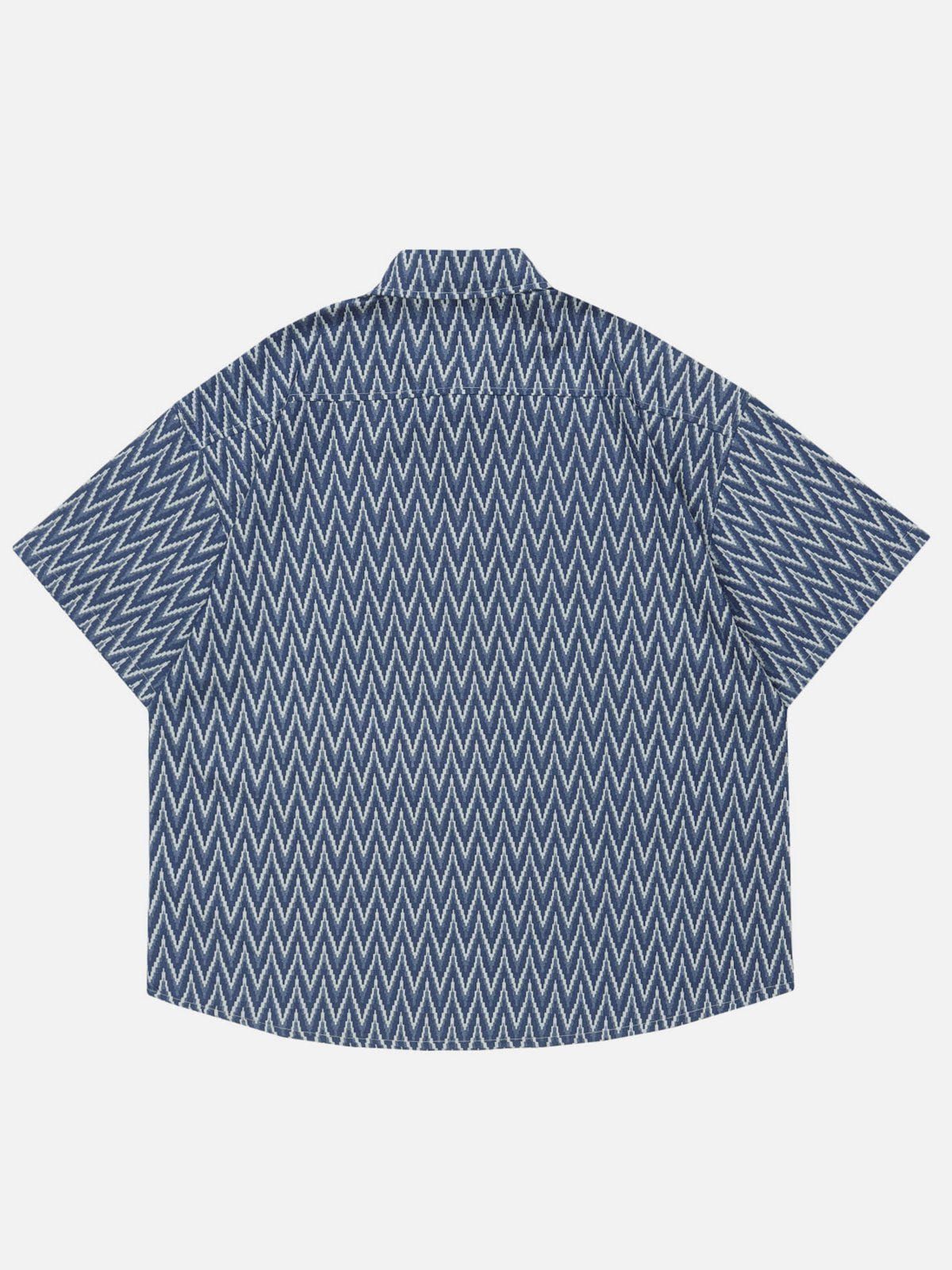 Aelfric Eden V Stripe Short Sleeve Shirts sold by Aelfric Eden product image thumbnail 3