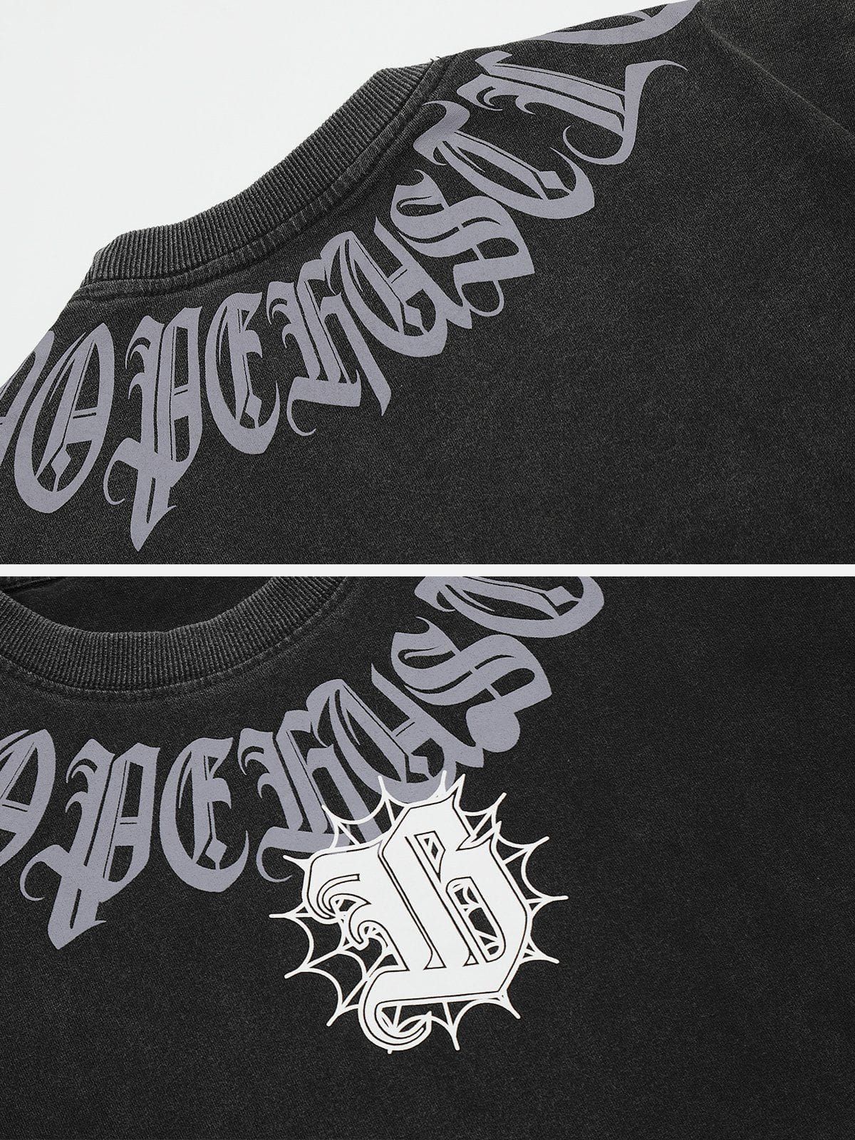 Aelfric Eden Washed Gothic Letter Print Tee sold by Aelfric Eden product image thumbnail 3