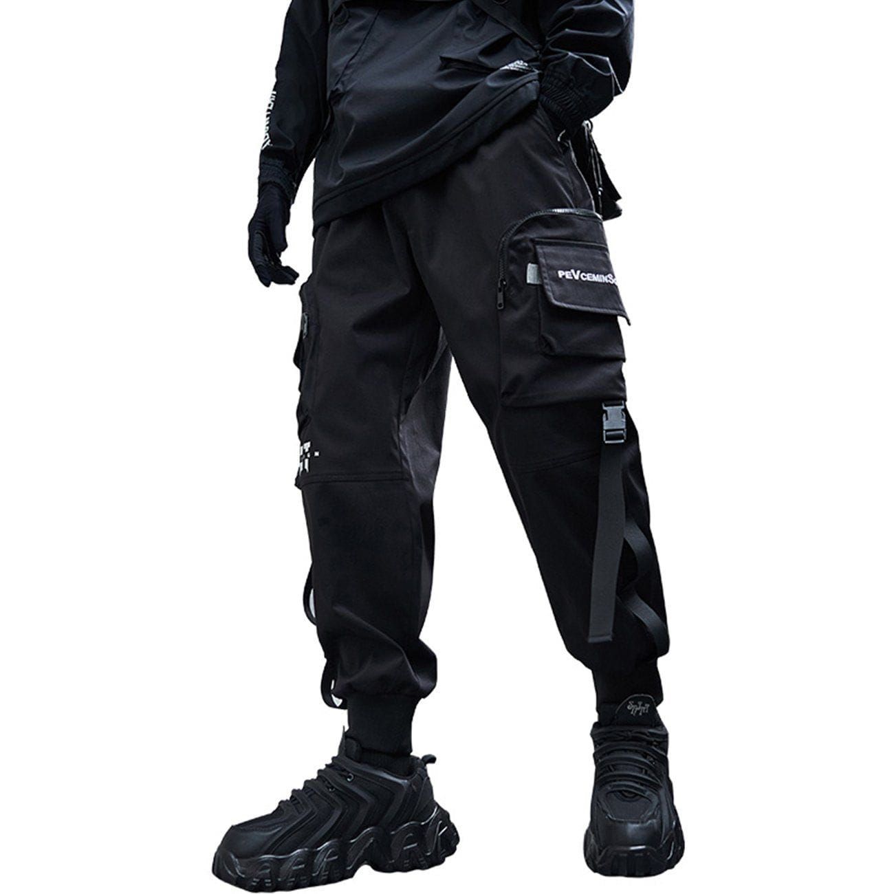 Function Buttons Ribbons Zipper Pockets Cargo Pants sold by Aelfric Eden