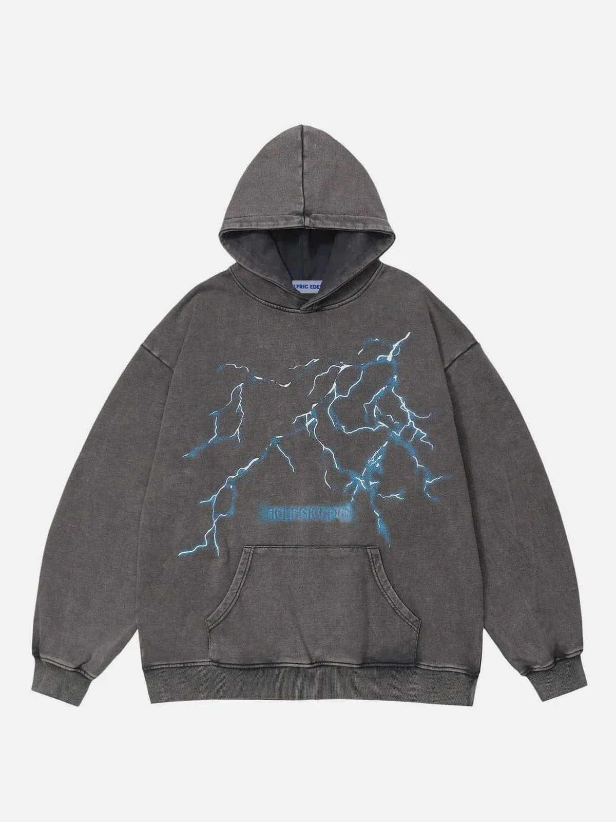 Washed Lightning Print Hoodie sold by Aelfric Eden