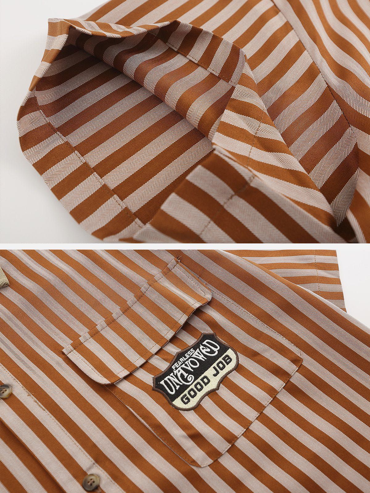 Aelfric Eden Clashing Stripes 3D Flowers Short Sleeve Shirts sold by Aelfric Eden product image thumbnail 6