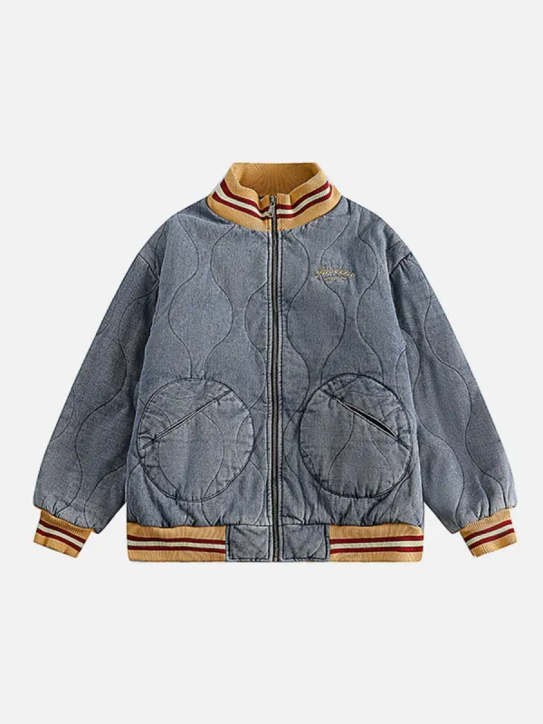 Aelfric Eden Circle Pocket Denim Winter Coat sold by Aelfric Eden