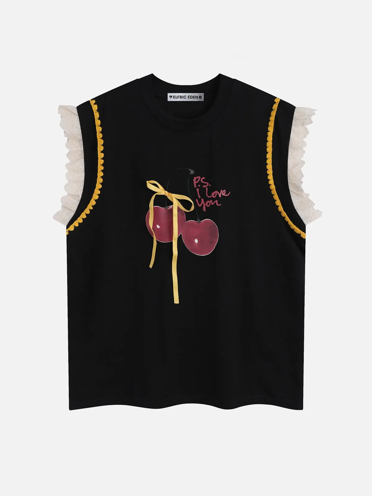 Aelfric Eden Lace Cherry Graphic Tank Top sold by Aelfric Eden product image thumbnail 3