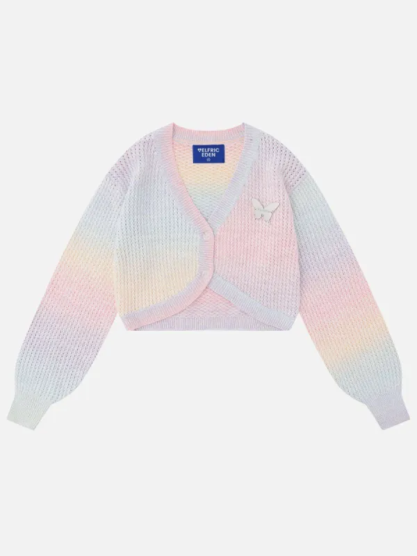 Rainbow Wool Blend Cardigan sold by Aelfric Eden