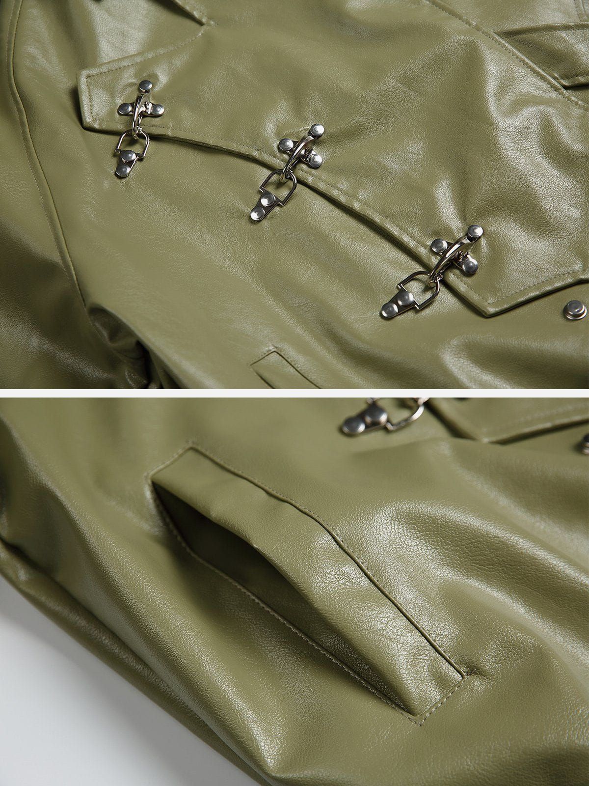 Aelfric Eden Irregular Patchwork Leather Jacket sold by Aelfric Eden product image thumbnail 4