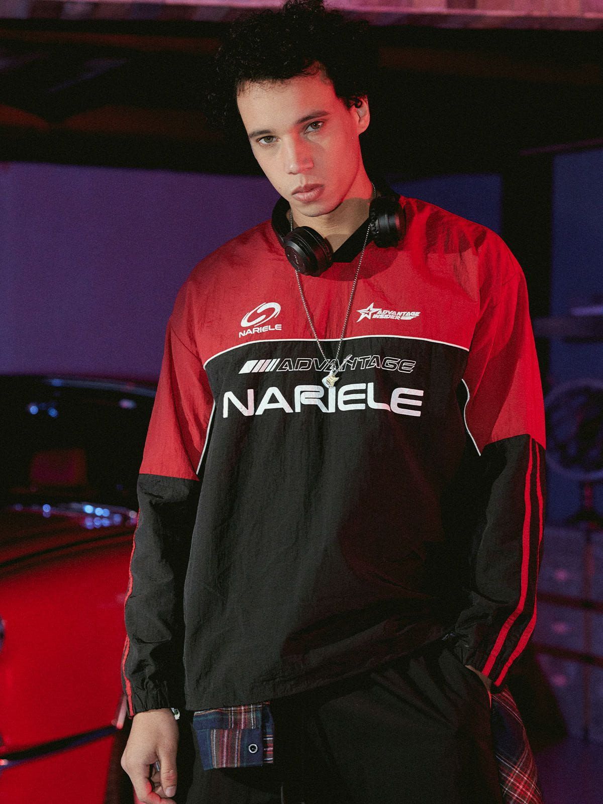 Aelfric Eden Color Block Letter Print Racing Sweatshirt sold by Aelfric Eden