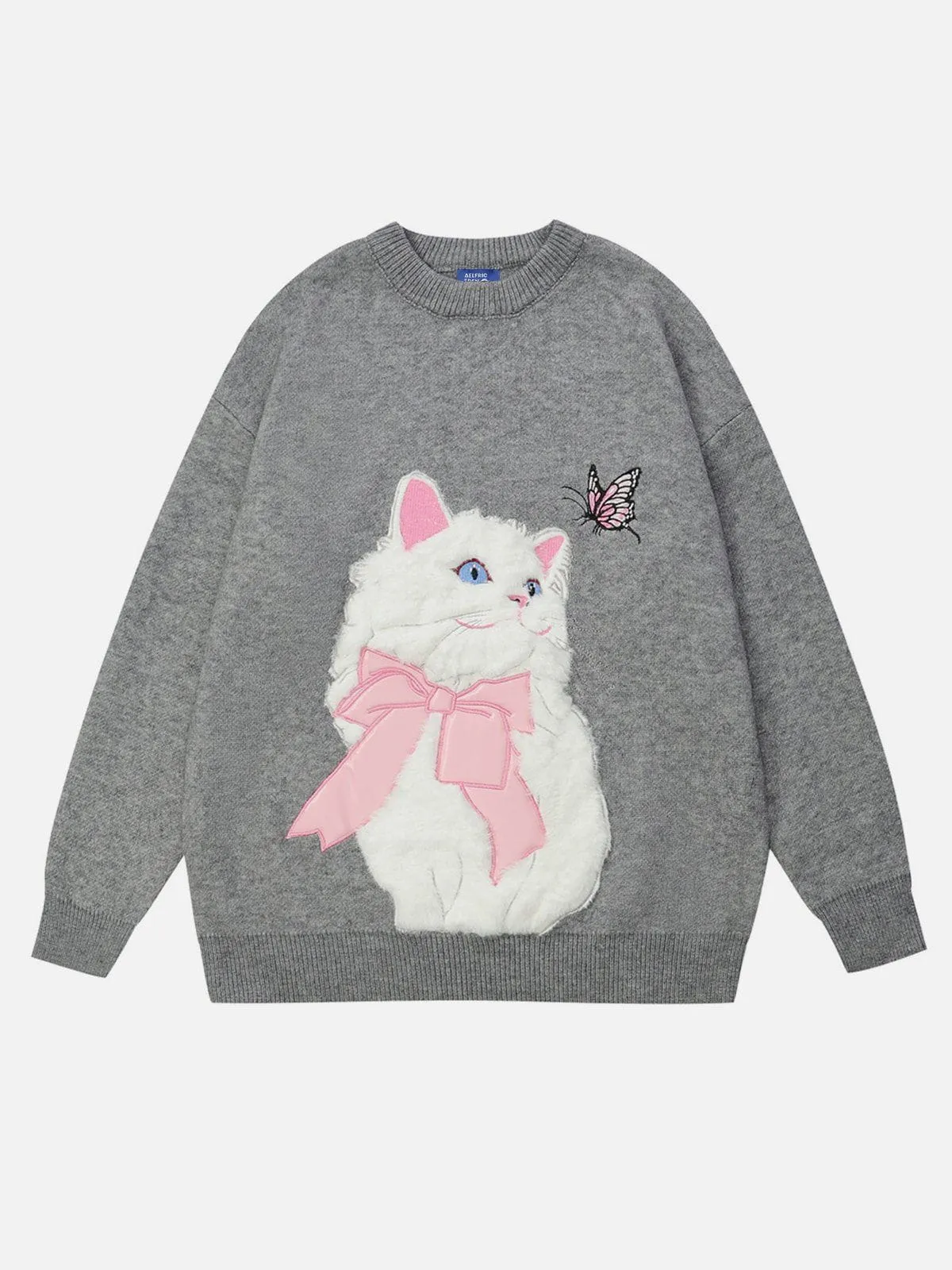 Aelfric Eden Cat Applique Embroidery Sweater sold by Aelfric Eden product image thumbnail 4