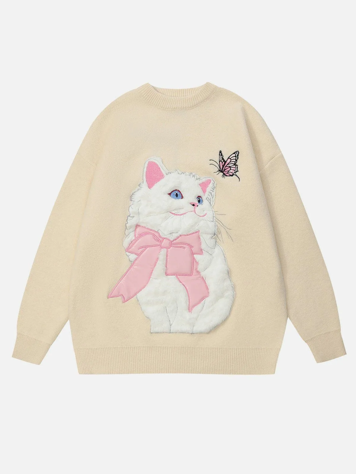 Aelfric Eden Cat Applique Embroidery Sweater sold by Aelfric Eden product image thumbnail 3