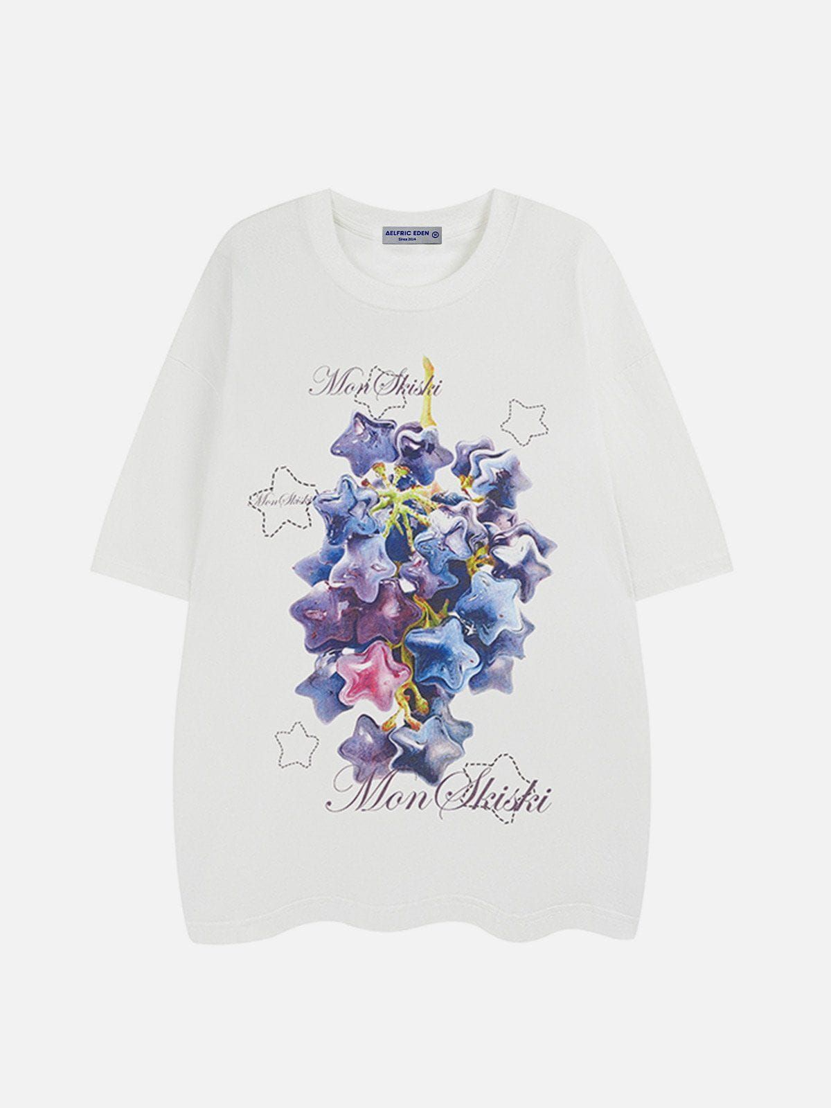 Aelfric Eden Grape Stars Print Tee sold by Aelfric Eden