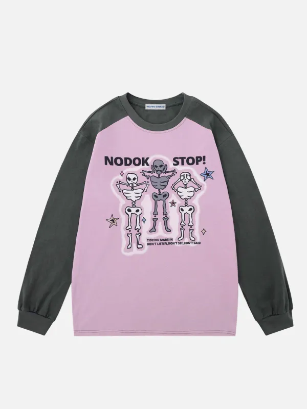 Aelfric Eden Skull Graphic Raglan Sleeve Sweatshirt sold by Aelfric Eden