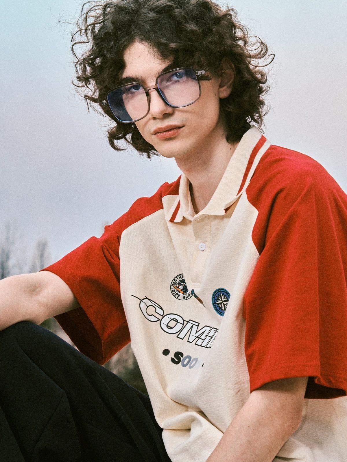 Aelfric Eden Letter Print Panel Tee sold by Aelfric Eden product image thumbnail 2