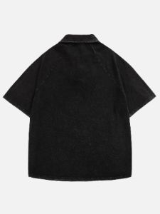 Aelfric Eden Vintage Flower Print Washed Polo Tee sold by Aelfric Eden