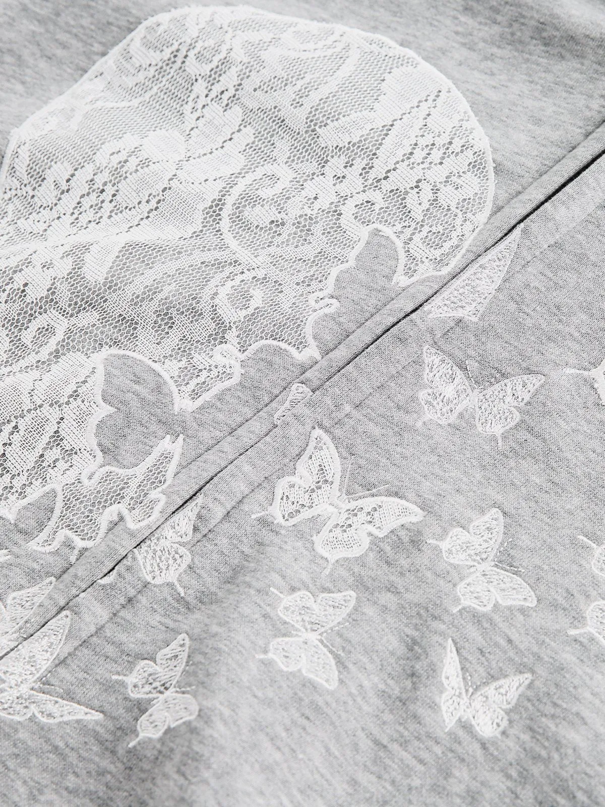 Aelfric Eden Lace Heart Butterfly Zip Up Hoodie sold by Aelfric Eden product image thumbnail 4