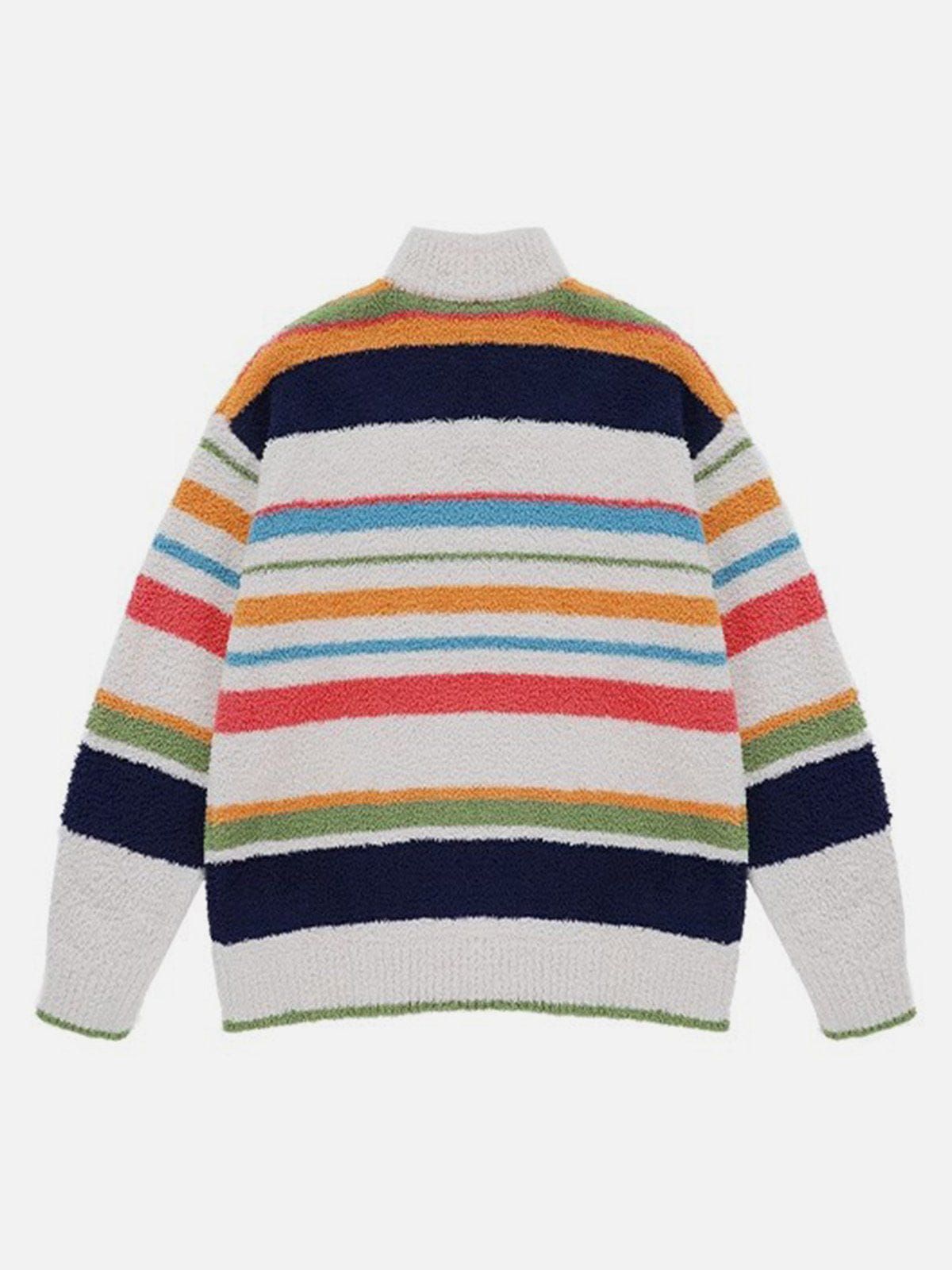 Aelfric Eden Rainbow Stripe Half-Zip Sweater sold by Aelfric Eden product image thumbnail 3