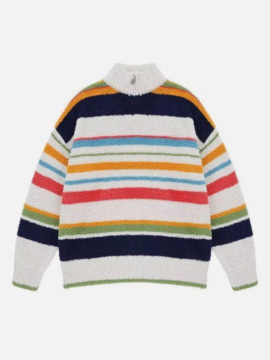 Aelfric Eden Rainbow Stripe Half-Zip Sweater sold by Aelfric Eden