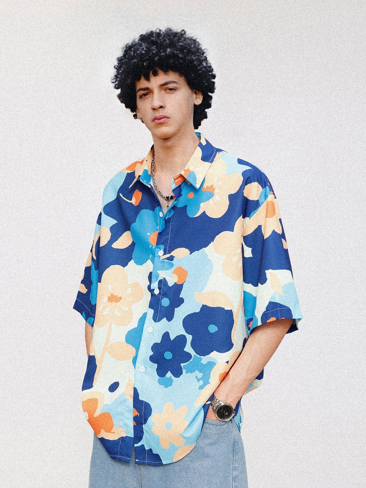 Aelfric Eden "Bloom Blast" Flowers Print Short Sleeve Shirts sold by Aelfric Eden product image thumbnail 5