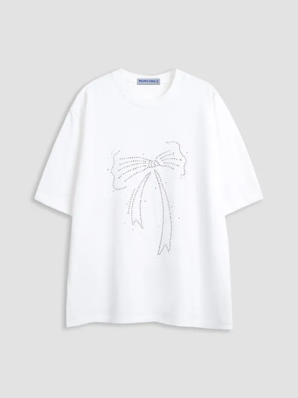 Aelfric Eden Rhinestone Application Bow Tee sold by Aelfric Eden