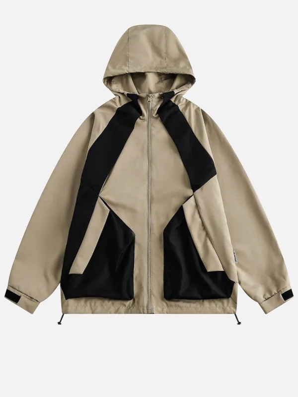 Aelfric Eden Color Blocking Big Pocket Hooded Jacket sold by Aelfric Eden