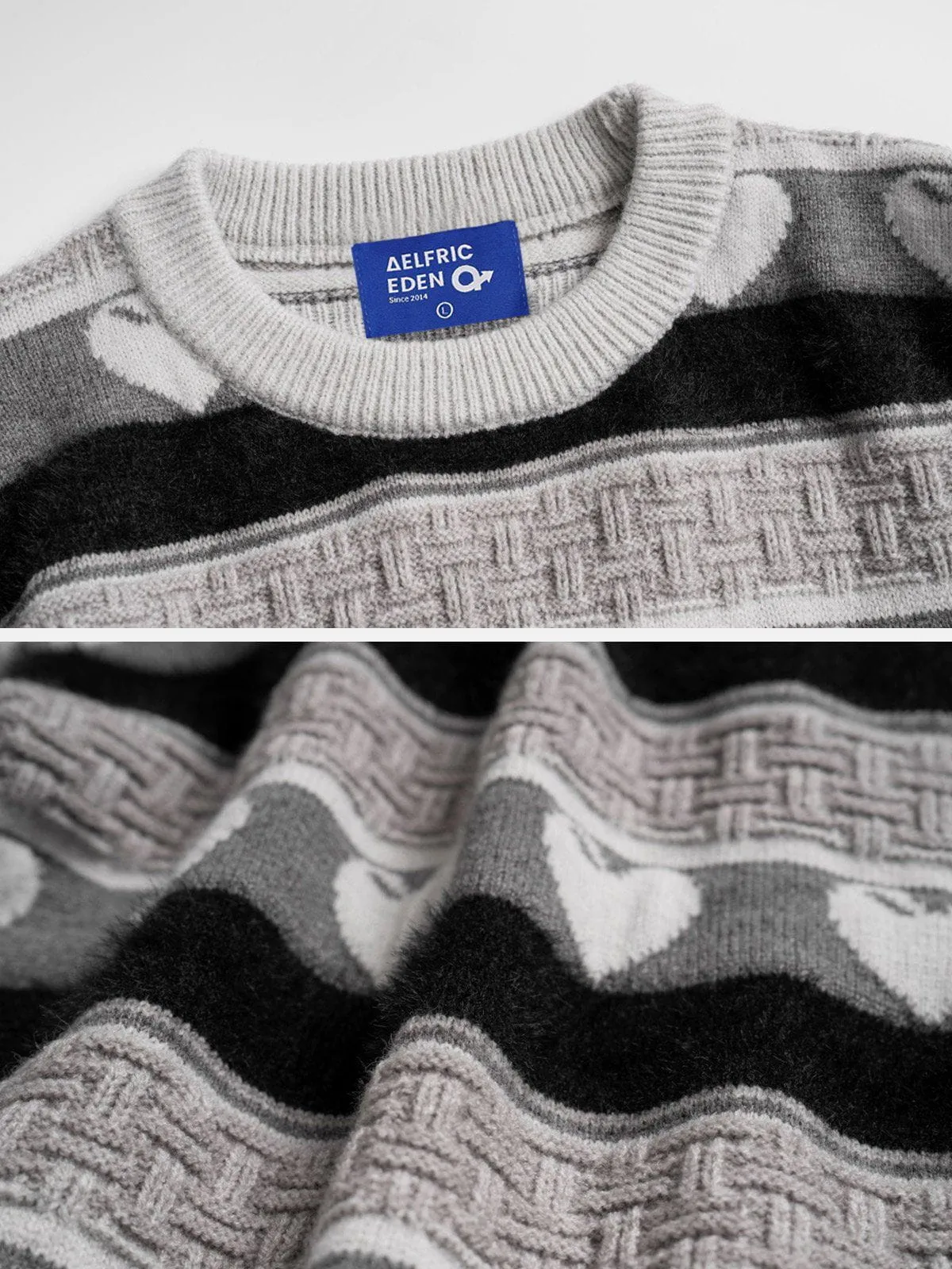 Aelfric Eden Stripes Heart Jacquard Sweater sold by Aelfric Eden product image thumbnail 5