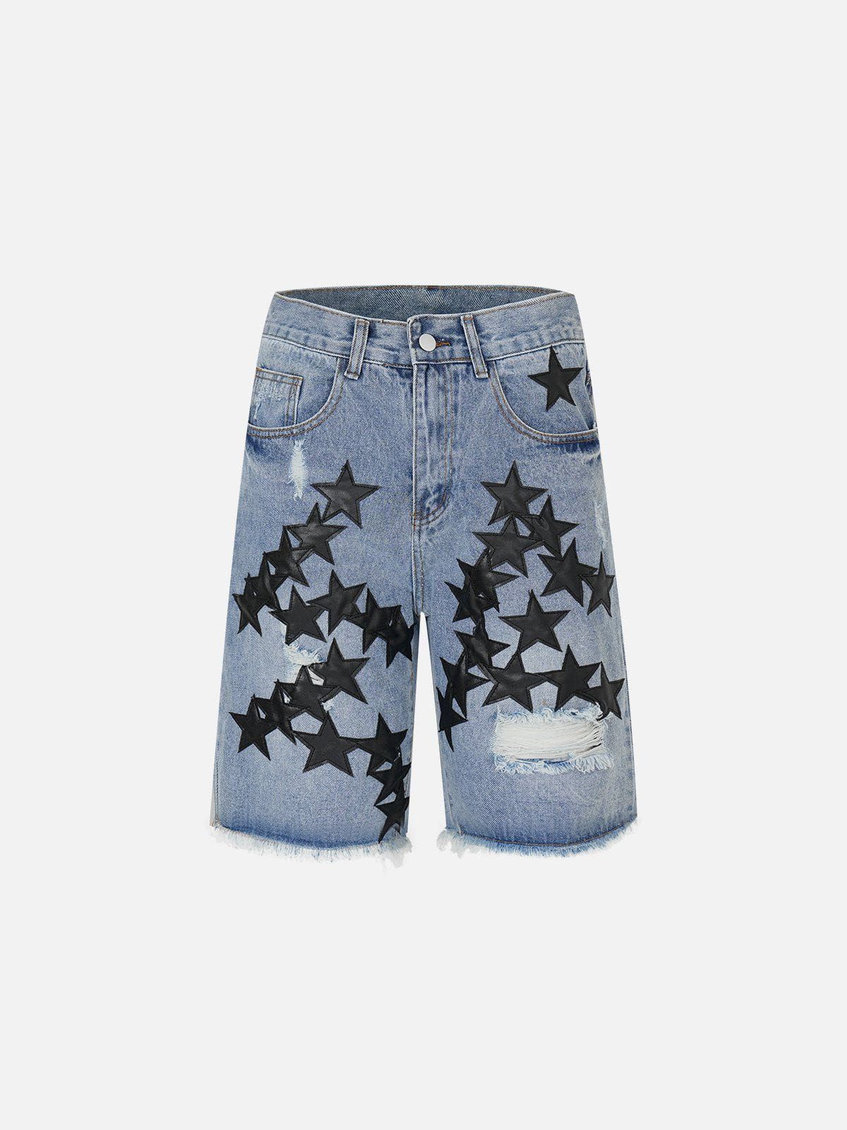 Aelfric Eden Embroidery Star Denim Jorts sold by Aelfric Eden product image thumbnail 2